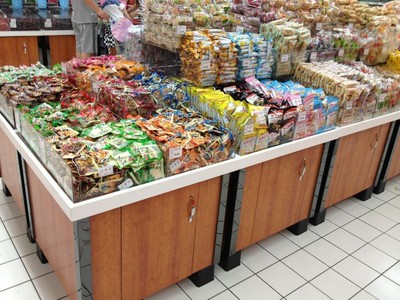 促销台·超市零食展示柜 —— 厂家直销大理石散装食品定制专家